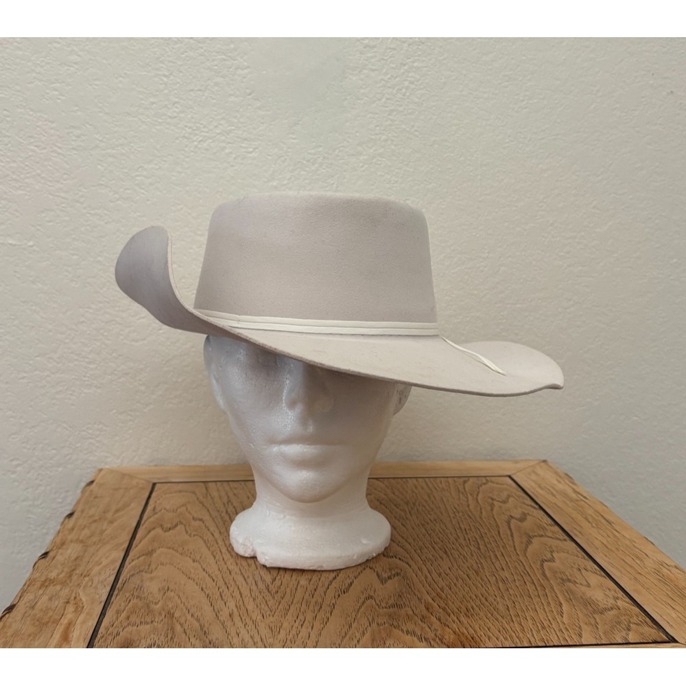 Double X Dynafelt Cowboy Hat 7 Off White Western Rodeo Rockabilly Telescope